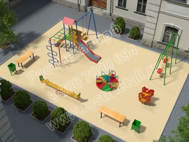 Монтаж детской площадки для дачи